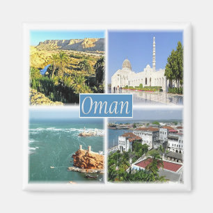 zOM005 OMAN collage, Asia, Fridge Magnet