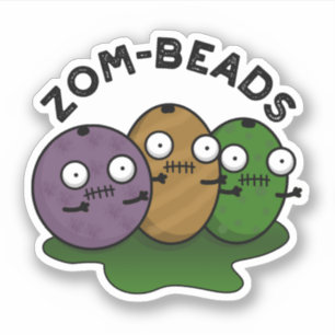 Zom-beads Funny Halloween Zombie Beads Pun
