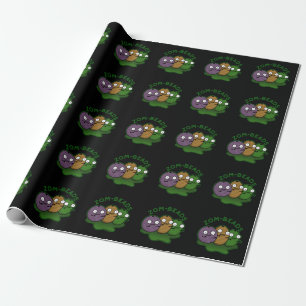 Zom-beads Funny Halloween Zombie Beads Pun Dark BG Wrapping Paper