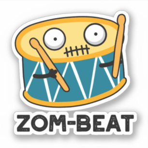 Zom-beat Funny Halloween Zombie Drum Pun 