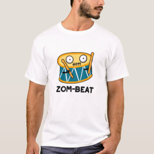 Zom-beat Funny Halloween Zombie Drum Pun  T-Shirt