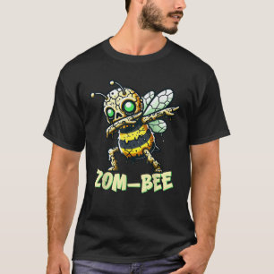 Zom Bee Adorably Creepy Zombie Bee Cartoon Hallowe T-Shirt
