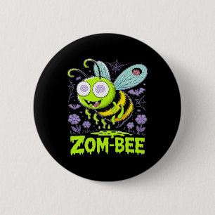 Zom-bee Cute Zombie Bee Funny Halloween Tee 6 Cm Round Badge