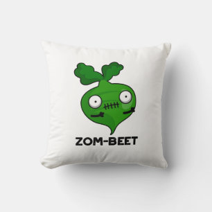 Zom-beet Funny Halloween Zombie Beet Pun Cushion