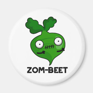 Zom-beet Funny Halloween Zombie Beet Pun Magnet