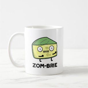 Zom-brie Funny Halloween Zombie Brie Cheese Pun  Coffee Mug