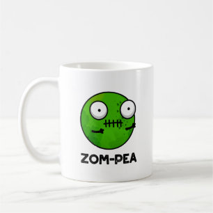 Zom-pea Funny Halloween Zombie Pea Pun Coffee Mug