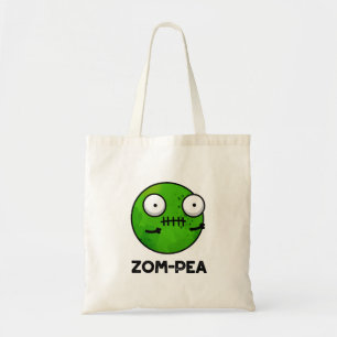 Zom-pea Funny Halloween Zombie Pea Pun Tote Bag
