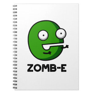 Zomb-E Funny Halloween Zombie Alphabet Pun  Notebook