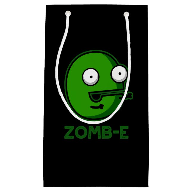 Zomb-E Funny Halloween Zombie Alphabet Pun  Small Gift Bag (Front)