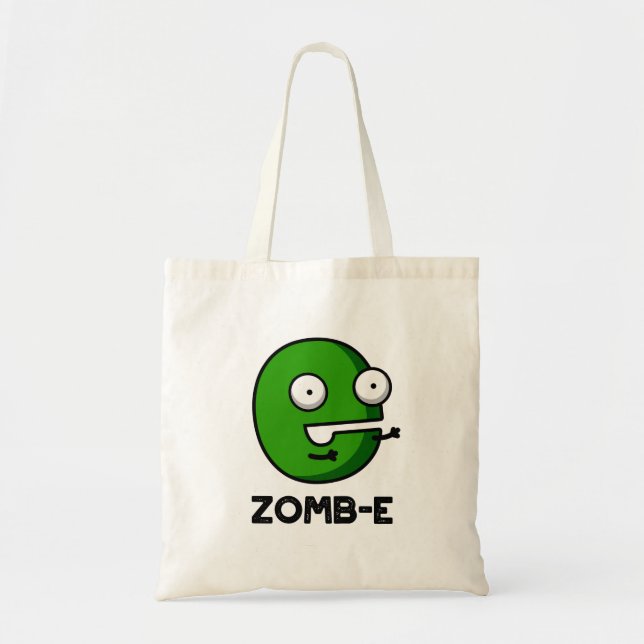 Zomb-E Funny Halloween Zombie Alphabet Pun  Tote Bag (Front)
