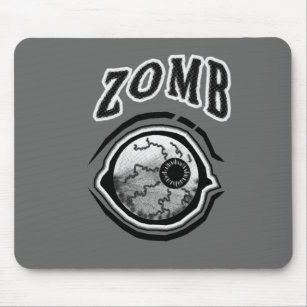 Zomb - Eye Ball! Black & White Mouse Pad