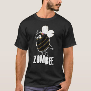 Zombee Bee Zombie Halloween Bumblebee Yellow Spo T-Shirt