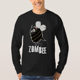 Zombee Bee Zombie Halloween Bumblebee Yellow Spook T-Shirt