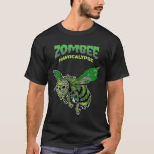 Zombee Havocalypse Spooky Funny Halloween Bee Whoc T-Shirt