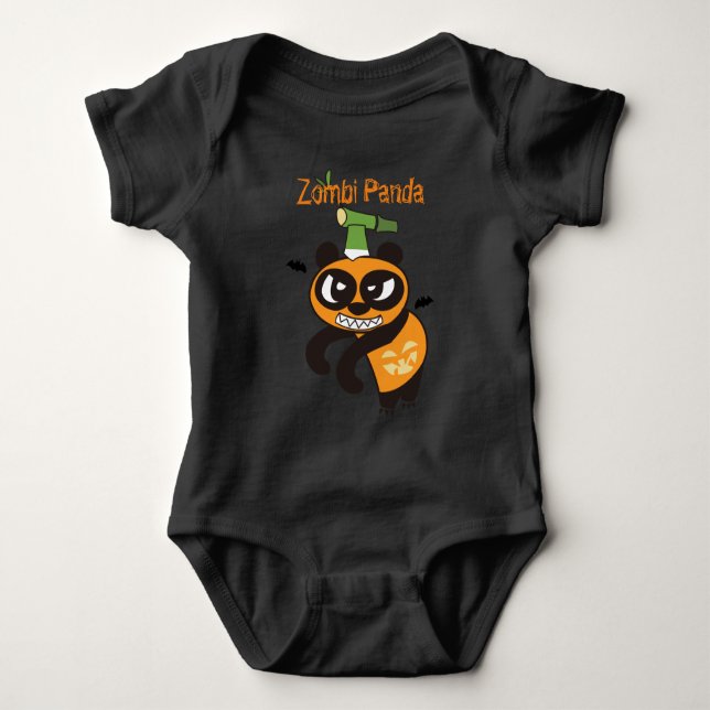 Zombi Panda Baby Bodysuit (Front)