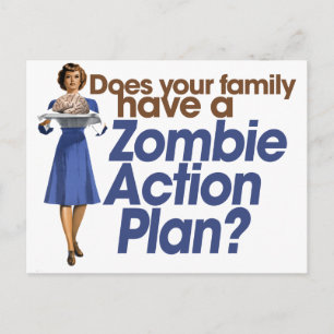 Zombie Action Plan Postcard
