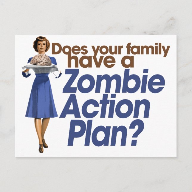 Zombie Action Plan Postcard (Front)