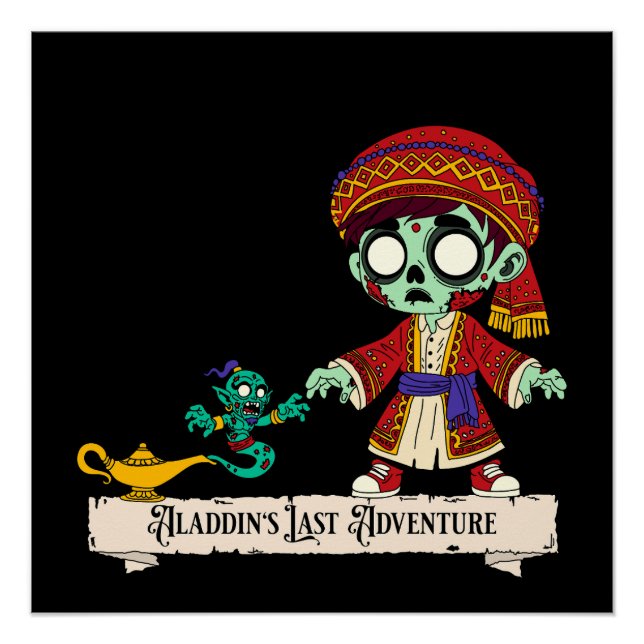 Zombie Aladdin & Zombie Genie Poster (Front)