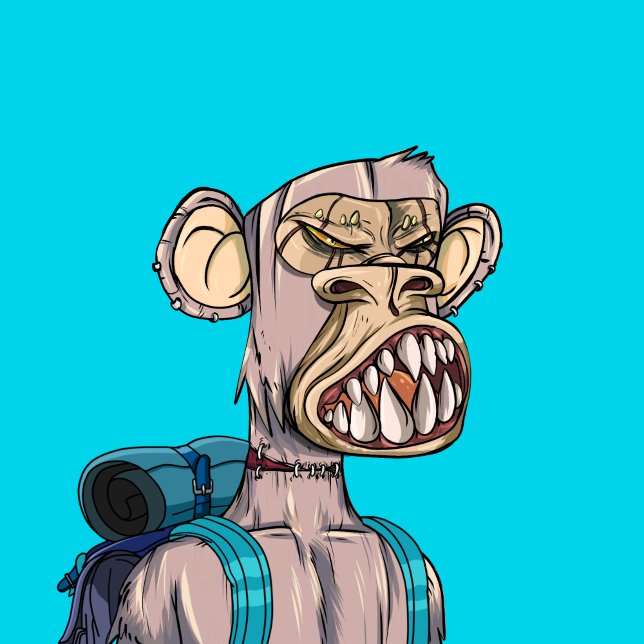 Zombie Ape Back To School NFT #2385 Sticker (Creator Uploaded)