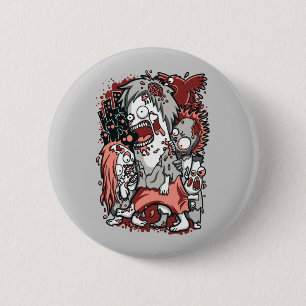 Zombie Apocalypse 6 Cm Round Badge