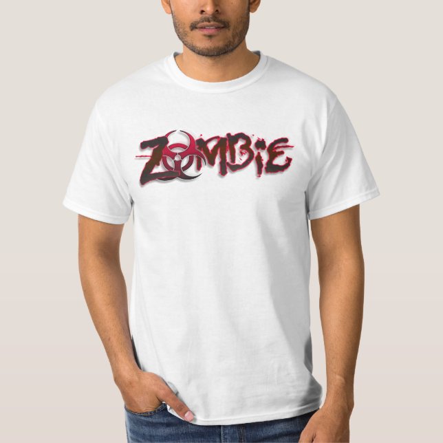 Zombie Apocalypse Biohazard Cheap Halloween Shirt (Front)