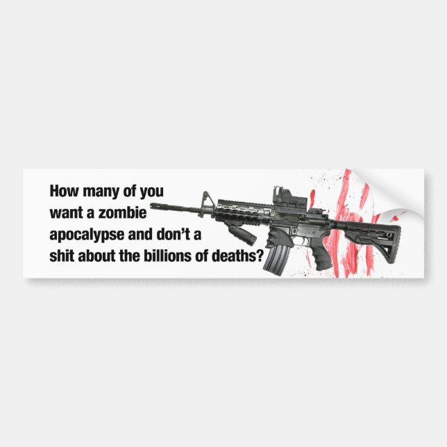 Zombie Apocalypse Bumper Sticker (Front)