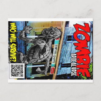 Zombie Apocalypse Cover Postcard
