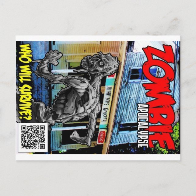 Zombie Apocalypse Cover Postcard (Front)
