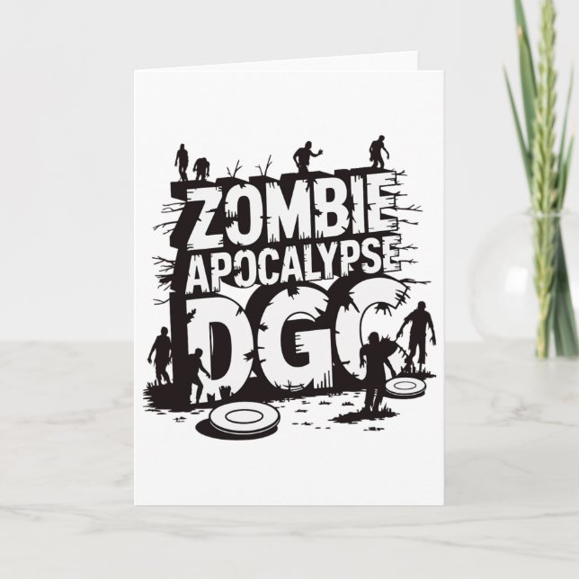 Zombie Apocalypse Dgc Funny Disc Golf Zombie Lover Card (Front)