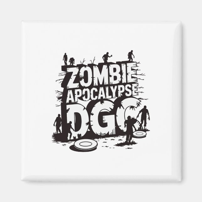 Zombie Apocalypse Dgc Funny Disc Golf Zombie Lover Magnet (Front)