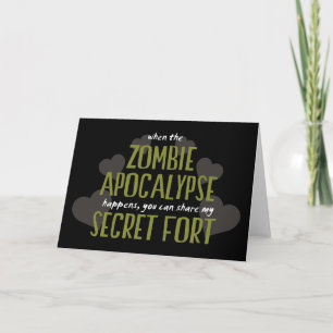 Zombie Apocalypse Fort Holiday Card