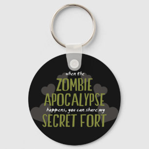 Zombie Apocalypse Fort Key Ring