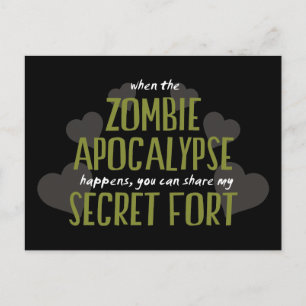 Zombie Apocalypse Fort Postcard