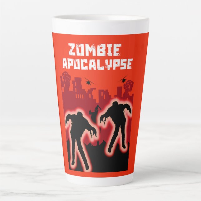 Zombie Apocalypse Gifts Latte Mug (Front)