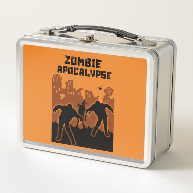 Zombie Apocalypse Gifts Metal Lunch Box (Front)