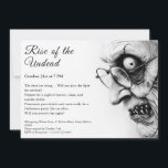 Zombie Apocalypse Halloween Undead Party Alert Invitation<br><div class="desc">Invite your guests to a thrilling zombie apocalypse Halloween party with this chilling undead invitation! Featuring eerie zombie artwork,  this invitation sets the perfect creepy atmosphere for your spooky event. Customise your details and get ready for a night of survival and scares.</div>