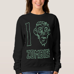 Zombie Apocalypse  I Heart Zombies  1 Sweatshirt