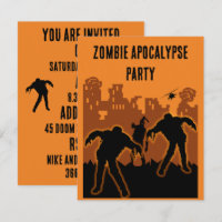 Zombie Apocalypse Party Invite
