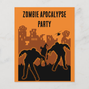 Zombie Apocalypse Party Invite Flyer