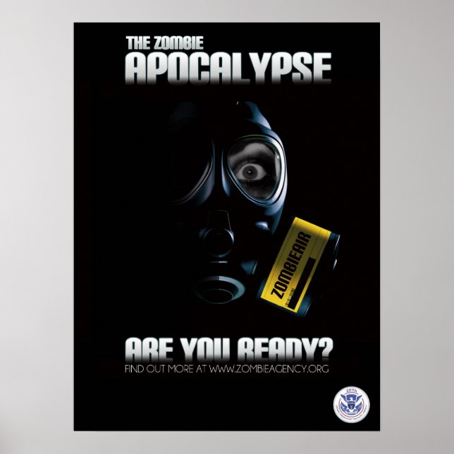 Zombie Apocalypse Poster - Are You Ready? (Front)