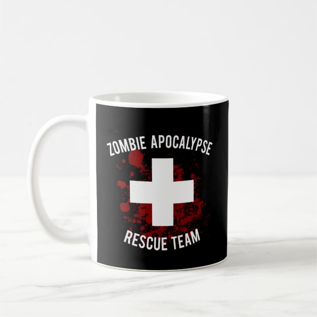 Zombie Apocalypse Rescue Team Coffee Mug (Left)