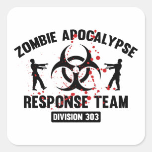Zombie Apocalypse Response Team Square Sticker