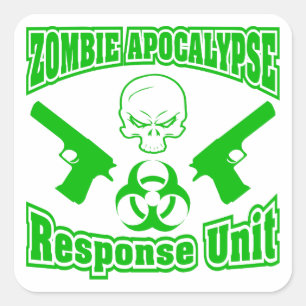 Zombie Apocalypse Response Unit Square Sticker