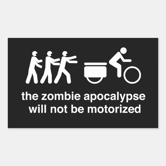 Zombie Apocalypse (Sheet of 4) Rectangular Sticker (Front)