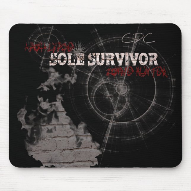 Zombie Apocalypse Sole Survivor Mouse Pad (Front)