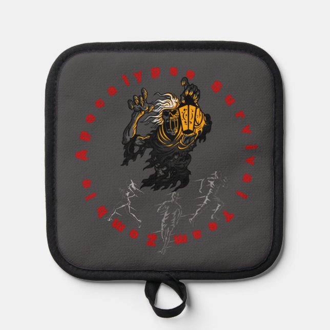 Zombie Apocalypse Survival Team can you survive Pot Holder (Front)