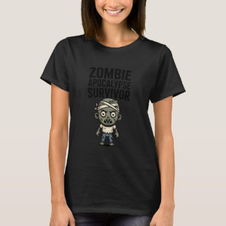 Zombie Apocalypse Survivor Funny Horror Halloween T-Shirt