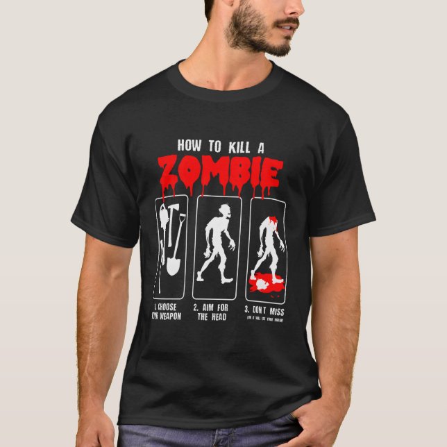 Zombie Apocalypse Zombie Halloween Night T-Shirt (Front)