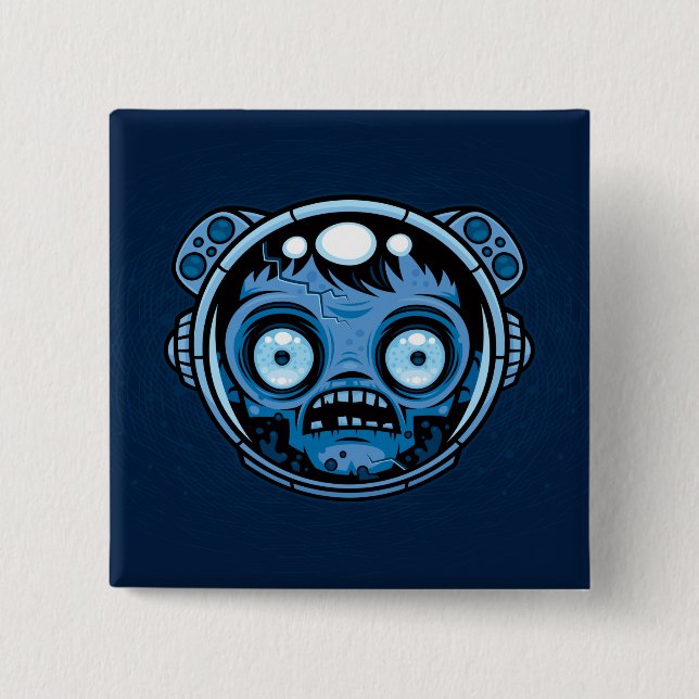 Zombie Astronaut 15 Cm Square Badge (Front)